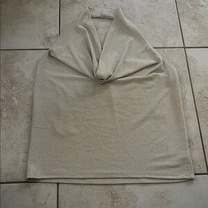 New Sparkling Sand Cowl Neck Halter Top